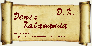 Denis Kalamanda vizit kartica